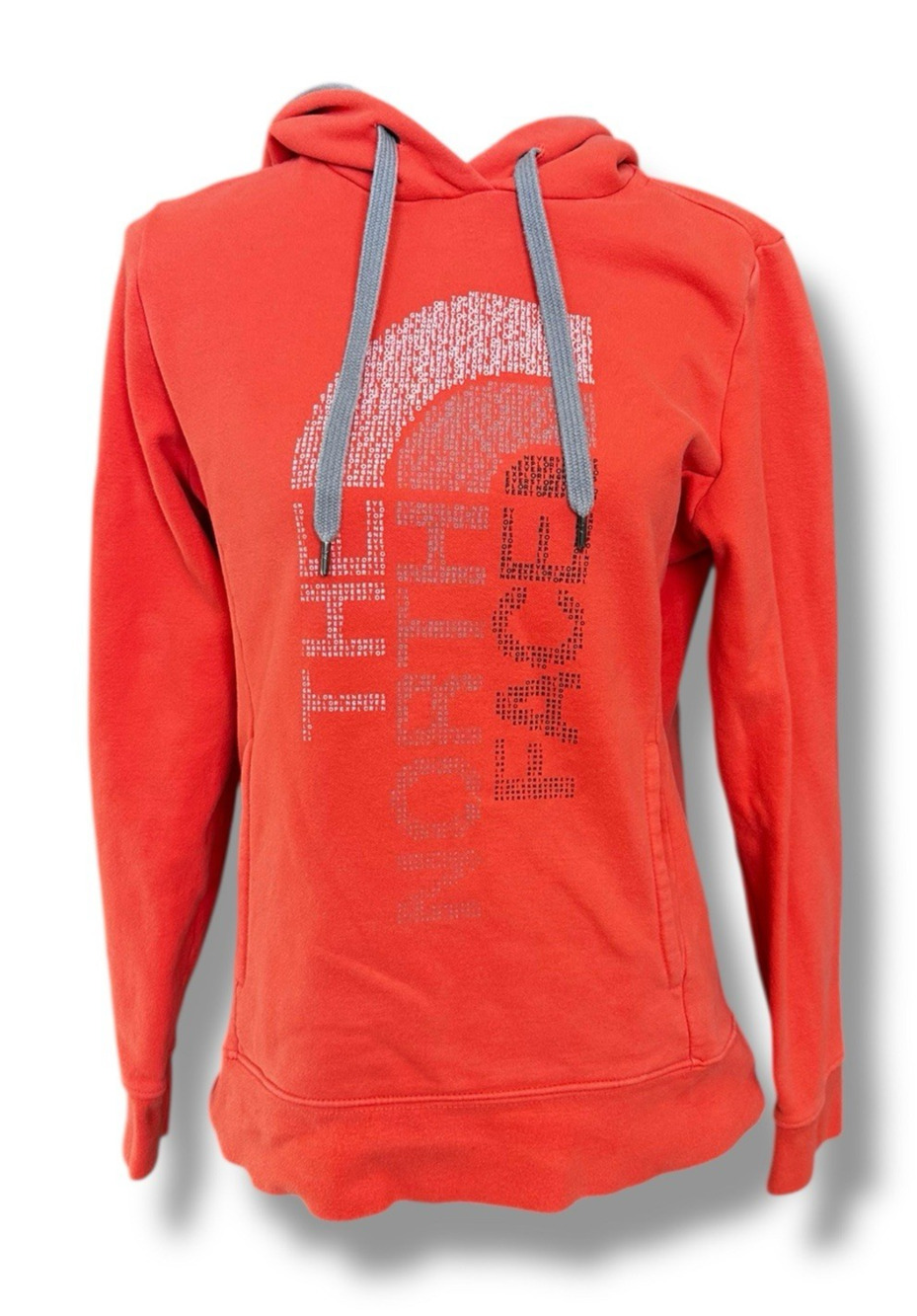 The North Face Women's Dome Hoodie Hooded Sweatshirt Coral Orange Logo Medium